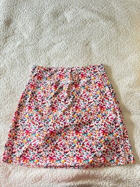 colorful, floral, athletic skort, size L